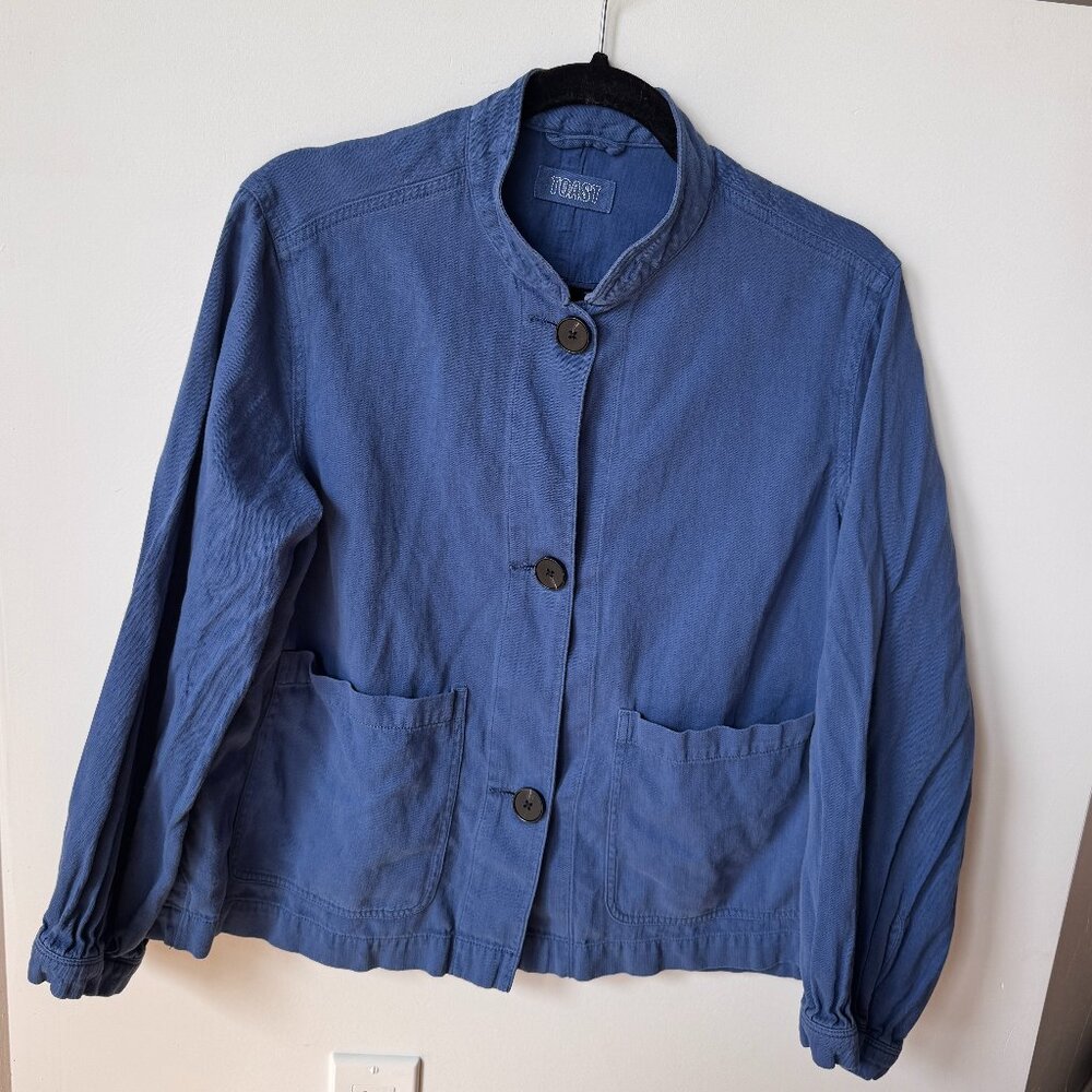 TOAST Women's Cotton-Linen Button Cardigan Jumper Shirt Size M / L